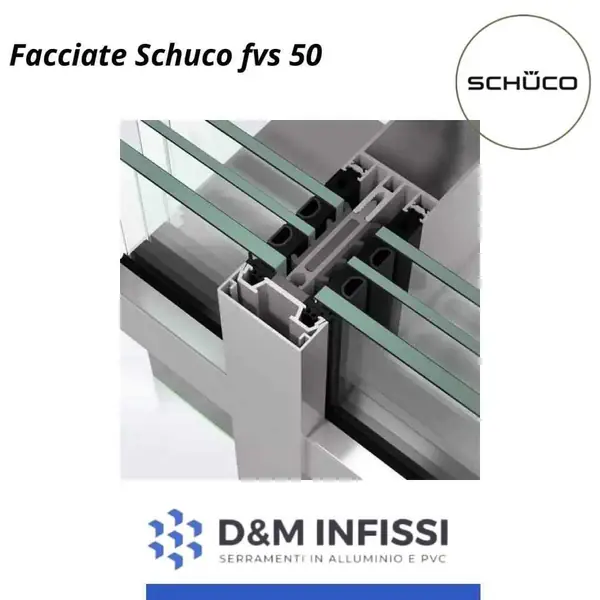 Dettaglio tecnico del sistema Schüco FWS 50